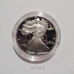 1 oz 1986-S American 999 Fine Silver Proof Eagle USA Bullion Coin WithBox and COA