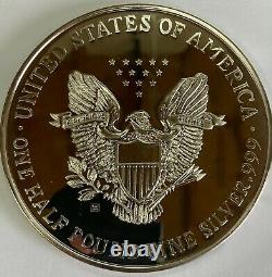 1986 Giant Half Pound. 999 Silver Proof American Eagle