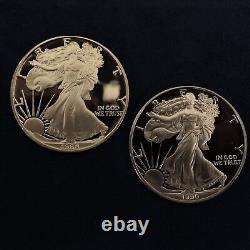 1988 & 1990 American Eagle 1 oz Fine Silver Proof Coin Free Shipping USA