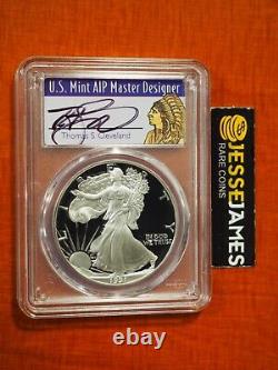 1991 S Proof Silver Eagle Pcgs Pr70 Dcam Thomas Cleveland Signed Chief Label