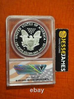 1992 S Proof Silver Eagle Anacs Pr70 Dcam Flag Label