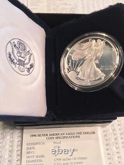 1995, 96, 97, 98, 99 American Eagle One Ounce Proof Silver Bullion Coin PRISTINE