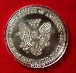 1995 American Silver Eagle Giant Silver Round 8 Toz..999 Silver Proof