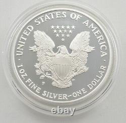 1995-P American Silver Eagle Proof 1 Oz. Silver Bullion Velvet Box & COA