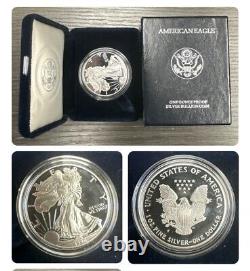 1996 American Silver Eagle 1oz One Ounce Proof Silver Bullion Coin with Box