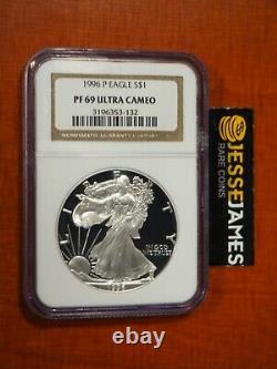 1996 P Proof Silver Eagle Ngc Pf69 Ultra Cameo Classic Brown Label