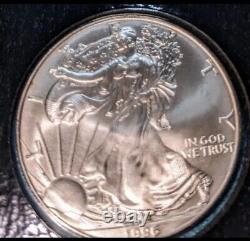1996 Silver One Dollar Walking Liberty Eagle Glistening Shine Mirror Like Proof