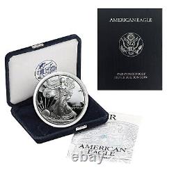 1997 P Silver American Eagle One Proof Dollar Coin with Box and COA $1 US ASE