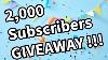 2 000 Subscriber Celebration Gaw