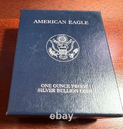 2000-P Proof Silver Eagle, Gem Proof, OGP & COA