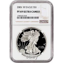 2001-W American Silver Eagle Proof NGC PF69 UCAM