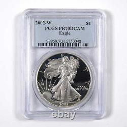 2002 W American Eagle Dollar PR 70 DCAM PCGS 1 oz Silver SKUCPC3531