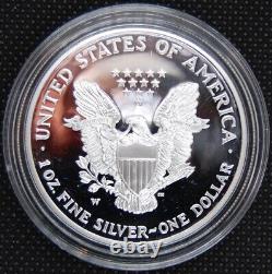 2002-W Proof American Silver Eagle with Box & COA