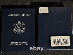 2003w US MINT. 999 SILVER PROOF COIN AMERICAN EAGLE ONE (1) OUNCE +BOX/CASE/COA