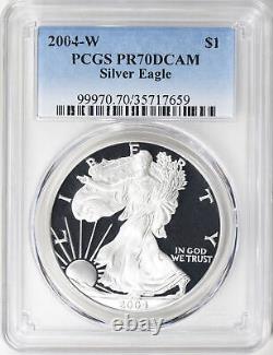 2004-W American Silver Eagle PCGS Proof-70 Deep Cameo