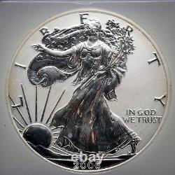 2006 ICG MS69 Reverse Proof American Silver Eagle Dollar 999 20th Anniversary
