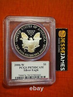 2006 W Proof Silver Eagle Pcgs Pr70 Dcam American Eagle Flag Label