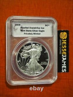 2009 DC Proof Silver Eagle Anacs Proofed Overstrike Daniel Carr