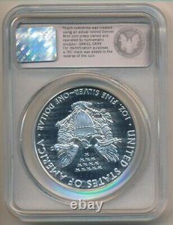 2009 PROOFED OVERSTRIKE 1oz MINT STATE SILVER EAGLE DC DAN CARR a