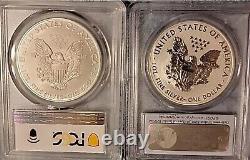 2010 & 2013 West Point Silver Eagle 1 oz Silver Dollar PCGS PR69 MS 69