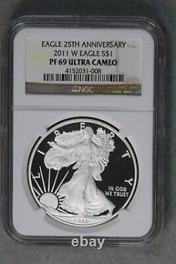 2011 W $1 American Silver Eagle Proof NGC PR69 PF69 Ultra Cameo
