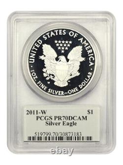 2011-W Silver Eagle $1 PCGS PR 70 DCAM Proof American Silver Eagle