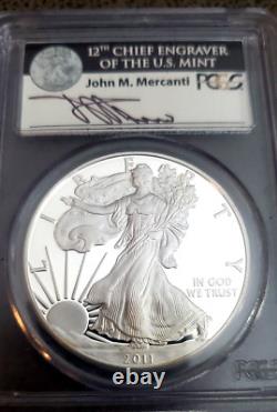 2011 W Silver Eagle 25th anniversary/ first strike / Mercanti signed, 0243