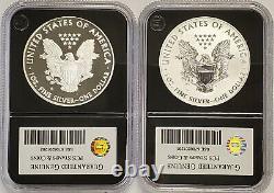 2012 2 Coin San Francisco American Silver Eagle Anniversary Set with Reverse Proof