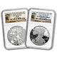 2012-s 2-coin Proof Silver Eagle Set Pf-70 Ngc (fr, 75th Anniv) Sku #74162
