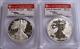2012-s Pcgs Pr70 First Strike Proof & Rev Proof Silver Eagle 2-coin Set Mercanti