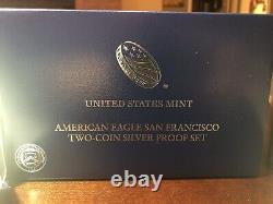 2012-S PF & REVERSE PROOF AMERICAN SILVER EAGLE 75th Ann. 2 Coin Set Limited