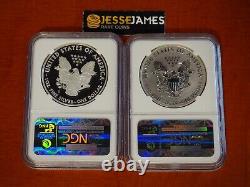 2012 S Reverse Proof Silver Eagle Ngc Pf70 & Pf70 Fr 2 Coin San Francisco Set