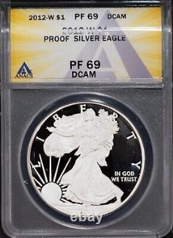 2012-W $1 Silver American Eagle PF69DCAM ANACS # 7695723 + Bonus