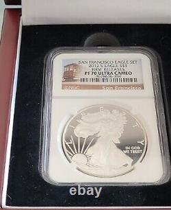 2012-s $1 Silver American Eagle Ngc Pf-70-ucam 1st Release San Francisco Set