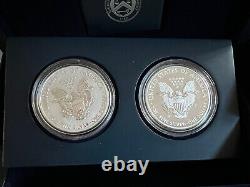 2013 Silver Eagle West Point 2-Coin $1 Proof & Reverse Collectible Set COA OGP