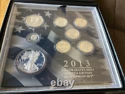 2013 United States US TONED Mint Limited Edition SILVER Proof Set w Eagle