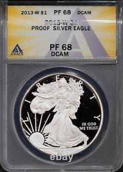2013-W $1 Silver American Eagle PF68DCAM ANACS # 7695724 + Bonus
