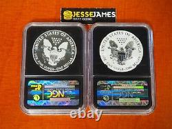 2013 W Reverse Proof Silver Eagle Ngc Pf69 & Enhanced Sp69 2 Coin West Point Set
