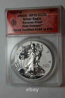 2013 W Silver Eagle Reverse Proof ANACS RP70 DCAM First Release