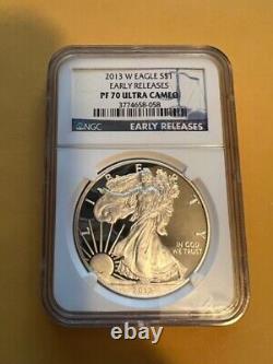 2013-w American Silver Eagle Proof Ngc Pf70 Ultra Cameo Early Releases
