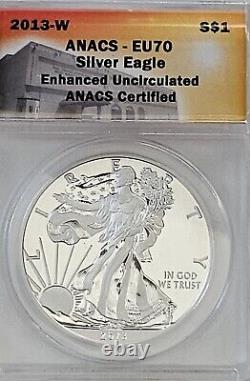 2013 w anancs silver eagle ms 70 enhanced