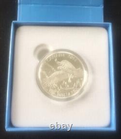 2014, Canada, $100, Proof, 99.99% Silver, Bald Eagle, Encapsulated in RCM Box