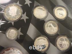 2014 US Mint Limited Edition Silver Proof Set ATB Quarters Silver Eagle BOX COA