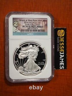 2014 W Proof Silver Eagle Ngc Pf70 Ultra Cameo Early Releases Label