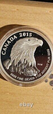 2015 Bald Eagle Fractional Proof 9999 Silver 4 Coin Set $2, $3, $4, $5 Coa