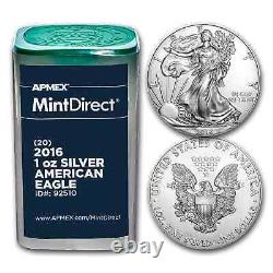 2016 1 oz Silver American Eagles (20-Coin MintDirect Tube) SKU#168756