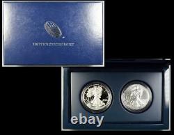 2016 2pc Coin American Silver Eagle 30th Anniversary Set PF & SP with Box