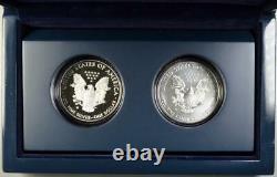 2016 2pc Coin American Silver Eagle 30th Anniversary Set PF & SP with Box