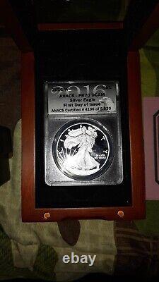 2016-W PR70 DCAM ANACS FDOI 30th Anniversary Silver Eagle Proof