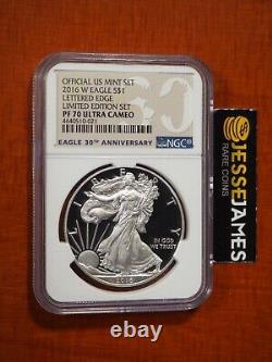 2016 W Proof Silver Eagle Ngc Pf70 Ultra Cameo 30th Ann From Limited Edition Set